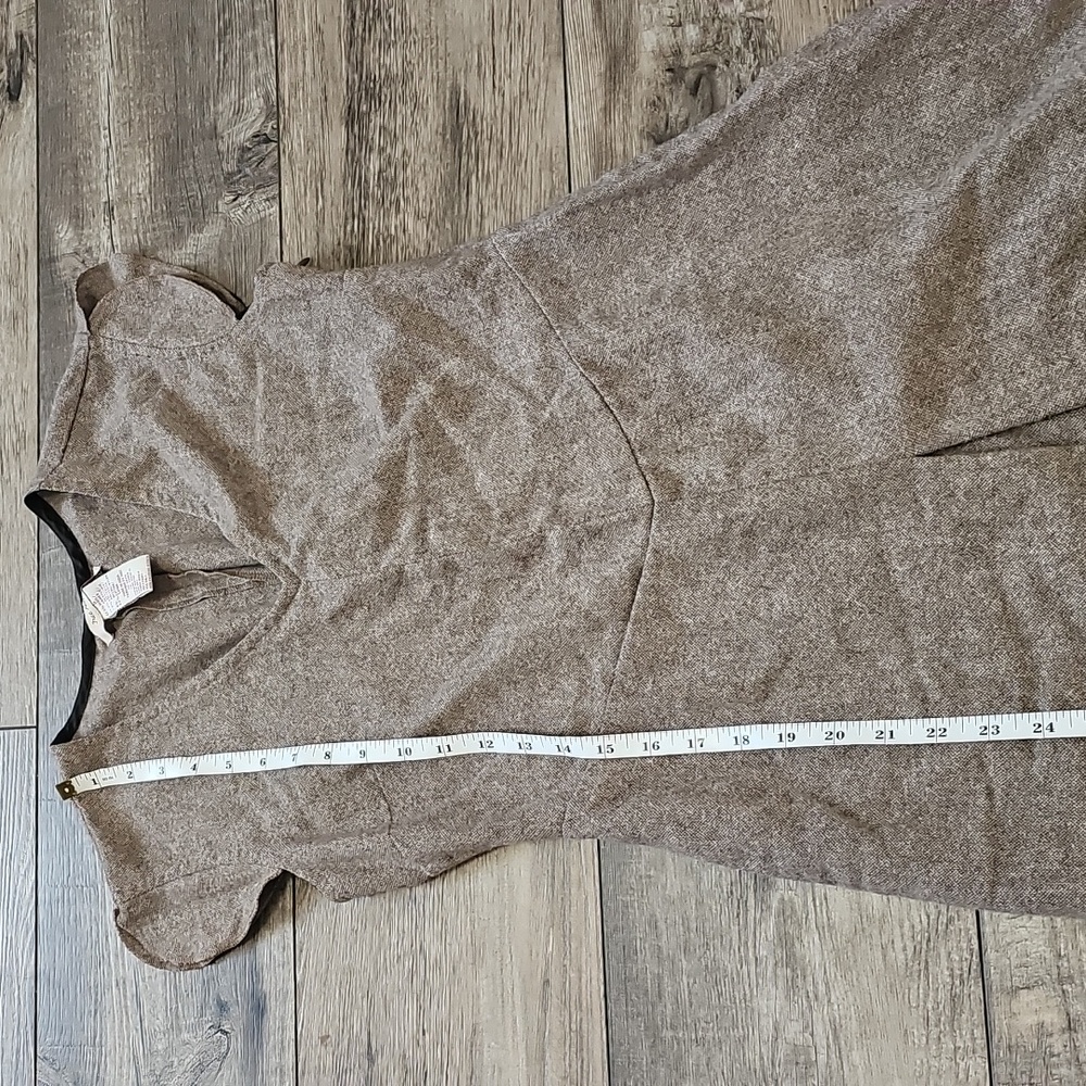 Free People Fall Winter Gray Wool Dress Size 5 V Neck - Picture 4 of 11